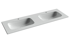 Ceramicanova Мебельная раковина Grace 141 с двумя чашами CN7022 белая – фотография-1