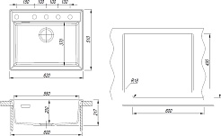 Florentina Мойка кухонная Тоскана 620 жасмин – фотография-4