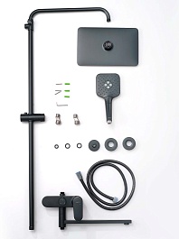 Aquatek Душевая стойка Ника AQ2840MB черный матовый – фотография-5