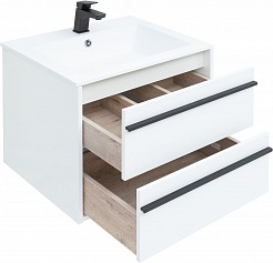 Aquanet Мебель для ванной Lino 60 подвесная белая матовая – фотография-6