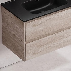 Sancos Тумба с раковиной Libra 80 дуб галифакс натуральный раковина Element 81 CN7005MB – фотография-6