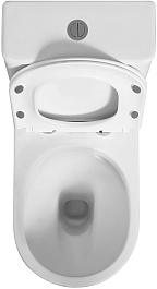 Azario Унитаз-компакт Bonelle AZ-1229A безободковый с бачком с сиденьем микролифт белый – фотография-7
