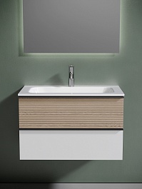 Sancos Мебель для ванной Delta 80 дуб светлый/белый – фотография-4