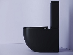 Ceramicanova Унитаз напольный пристенный Metropol Rimless CN4001MB чёрный – фотография-5
