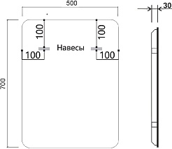 Vincea Зеркало 50x70 VLM-3VC500B с ореольной подсветкой и антизапотеванием черное – фотография-6