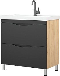 Corozo Тумба под раковину Лиана 80 дуб/графит – фотография-3