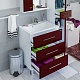 СанТа Мебель для ванной Омега 65 L напольная бордовая – картинка-9