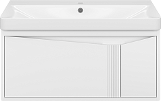 Brevita Тумба с раковиной Cascade 90 подвесная белая