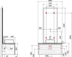 Jorno Тумба под раковину Strong 100 с подсветкой антрацит – фотография-3