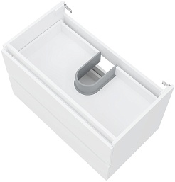 Teymi Тумба с раковиной Laina 80 подвесная белая матовая – фотография-9