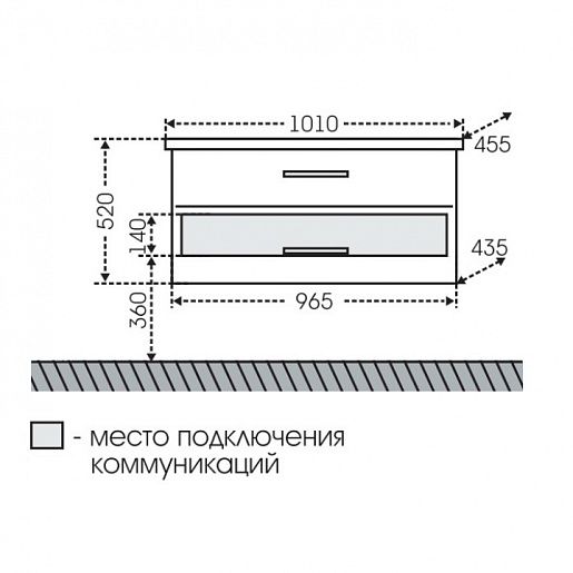 СанТа Тумба с раковиной Виктория 100 NEW подвесная – фотография-8