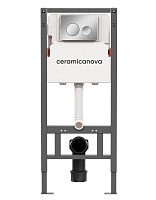 Ceramicanova Система инсталляции для унитазов Balance CN121001CH с кнопкой смыва Circle хром глянцевый