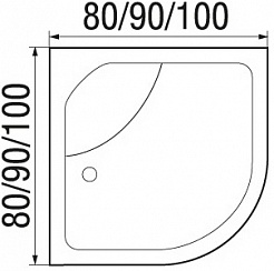 River Душевая кабина DESNA 90/46 TH – фотография-14