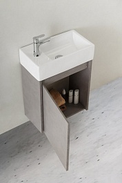 BelBagno Тумба с раковиной KRAFT MINI 450 L Pietra Grigio – фотография-3