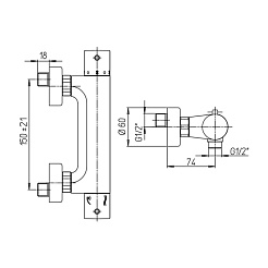 Paini Смеситель для ванны и душа Cox 78CR511TH с термостатом, хром – фотография-3