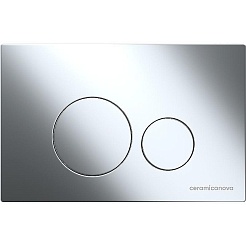 Ceramicanova Подвесной унитаз Balearica Rimless с шумоизоляционной панелью CN1000 с системой инсталляции Envision кнопка Round хром – фотография-4