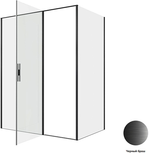 Allen Brau Душевой уголок Priority 160x100 3.31039.BBA/3.31048.BBA чёрный браш – фотография-4