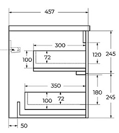 Cezares Тумба под раковину Duet-N 80 подвесная sapfiro – фотография-11