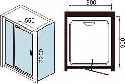 WeltWasser Душевая кабина Maine 90/90 L – фотография-3