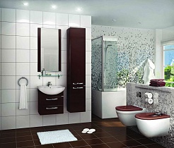 Акватон Зеркало для ванной "Ария 50" коричневое – фотография-2