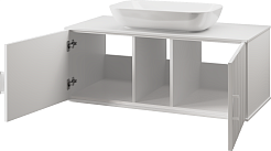 Brevita Тумба с раковиной Richard 105 подвесная белая матовая – фотография-4