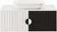 Brevita Мебель для ванной Richard 105 подвесная черная матовая/белая матовая – фотография-14