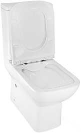 Azario Унитаз-компакт Varo AZ-2171-1 безободковый с бачком с сиденьем микролифт белый – фотография-3