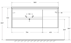 BelBagno Тумба с раковиной Kraft 120 L подвесная Cemento Grigio – фотография-14