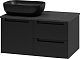 Brevita Тумба с раковиной Cargo 80 подвесная черная матовая – фотография-21