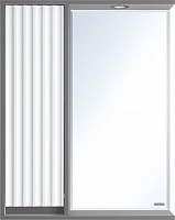 Brevita Зеркальный шкаф Balaton 65 L серый/белый