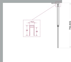 BelBagno Душевая перегородка Uno UNO-L-1-TB-80-GR-Cr 80x200 профиль хром стекло серое тонированное – фотография-7