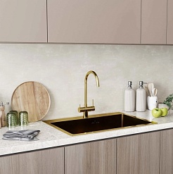 Mixline Смеситель для кухни 35k MLSS-0326G золото – фотография-3