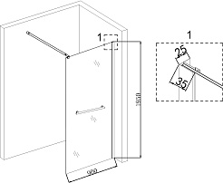 Niagara Душевая перегородка Nova 90 NG-641-90GOLD – фотография-5