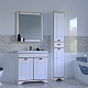 СанТа Мебель для ванной Мадрид 80 белая патина, золото – фотография-9