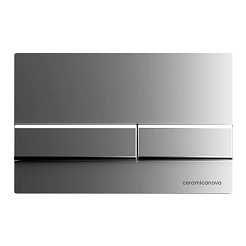 Ceramicanova Подвесной унитаз Balearica Rimless с шумоизоляционной панелью CN1000 с системой инсталляции Envision кнопка Flat хром матовый – фотография-2