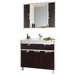 Водолей Тумба с раковиной "Габи 100" венге/дуб – фотография-7