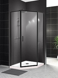 BelBagno Душевой уголок Uno 100/100 UNO-195-P-1-100-C-NERO стекло прозрачное – фотография-2