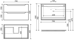 Sancos Тумба под раковину Norma 2.0 80 белый глянец – фотография-2