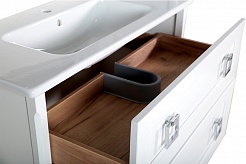 ASB-Woodline Мебель для ванной Рома 100Н белая – фотография-4