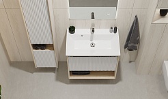 Jorno Тумба под раковину Tossony 70 сонома светлая/белый Toss.01.70/P/SS-W/JR – фотография-5