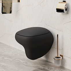 Ambassador Сиденье для унитаза Diamond черное матовое – фотография-7