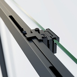 Vincea Душевой уголок Soft 2 120x80 VSR-3SO28012CLB профиль черный стекло прозрачное – фотография-4