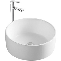 Aquatek Накладная раковина 40 AQ5118-MW матовая белая – фотография-1