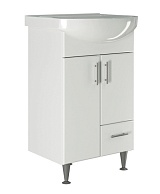 Mixline Тумба с раковиной Веста 50 белая 2 створки 1 ящик