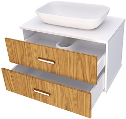 Brevita Тумба под раковину Alskar 80 белая – фотография-3