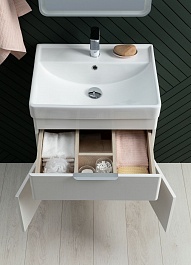 Aquanet Мебель для ванной Ирис New 60 подвесная белая глянцевая – фотография-11