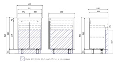 Vigo Тумба под раковину Grani 60 2 дверцы напольная белая – фотография-3