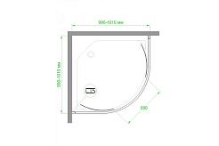 Royal Bath Душевой уголок 100/100 HKD RB100HKD-T-BL – фотография-4