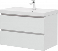 Aquanet Мебель для ванной Вега 80 подвесная белая глянцевая – фотография-12