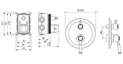 Aquatek Смеситель для душа и ванны Классик AQ1547PG полированное золото – фотография-2